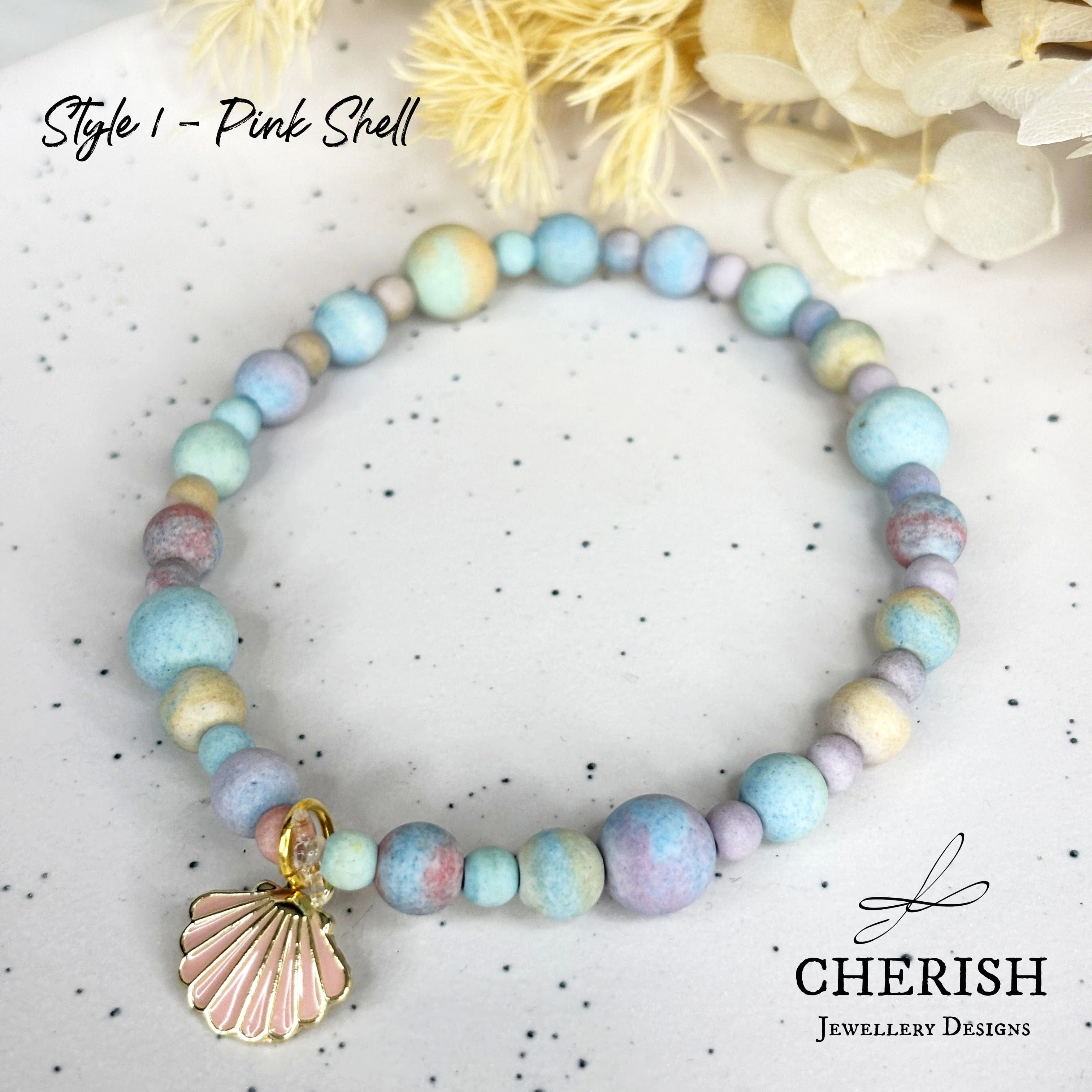 Anastasia - Enamel Shell Bracelet - Image 2