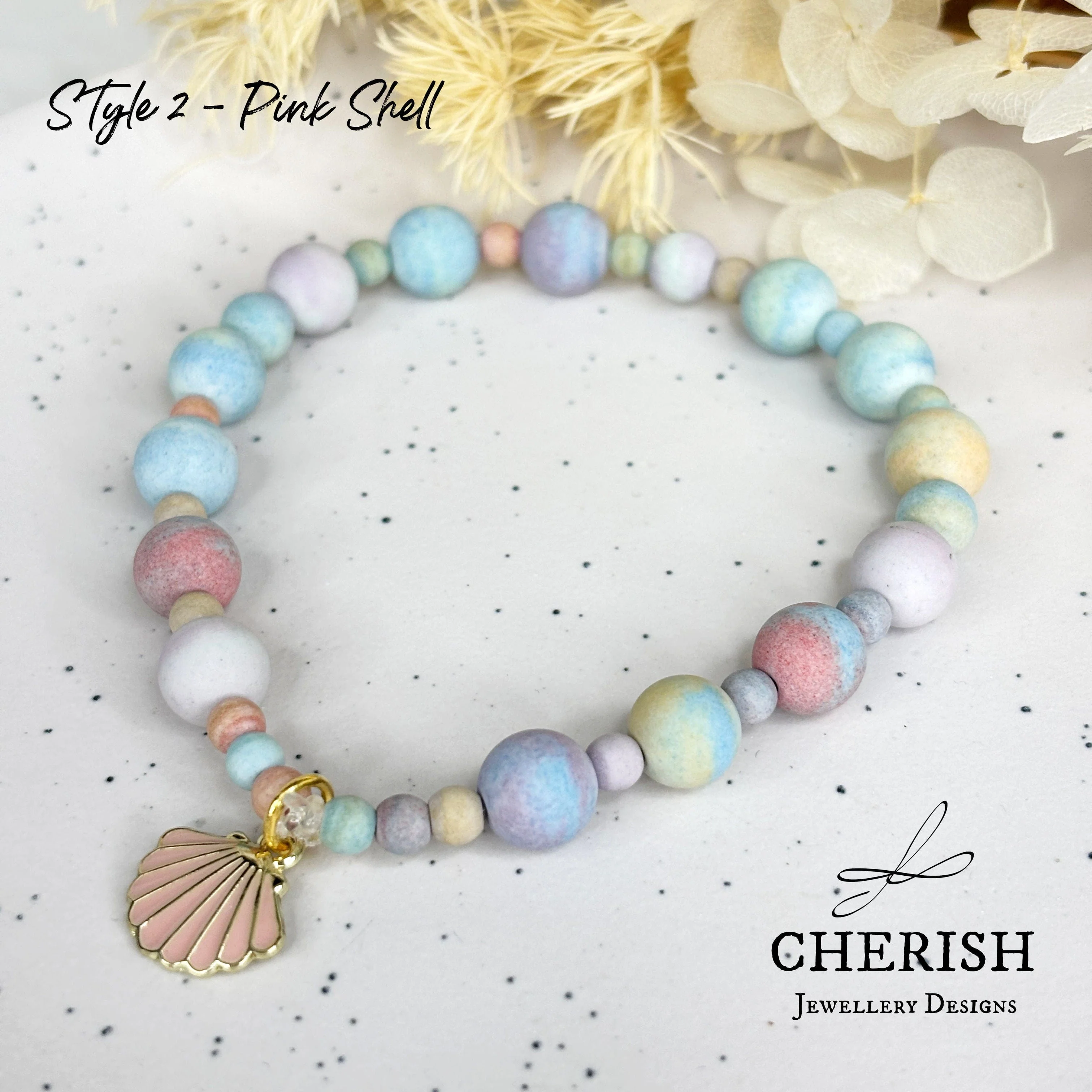 Anastasia - Enamel Shell Bracelet - Image 3