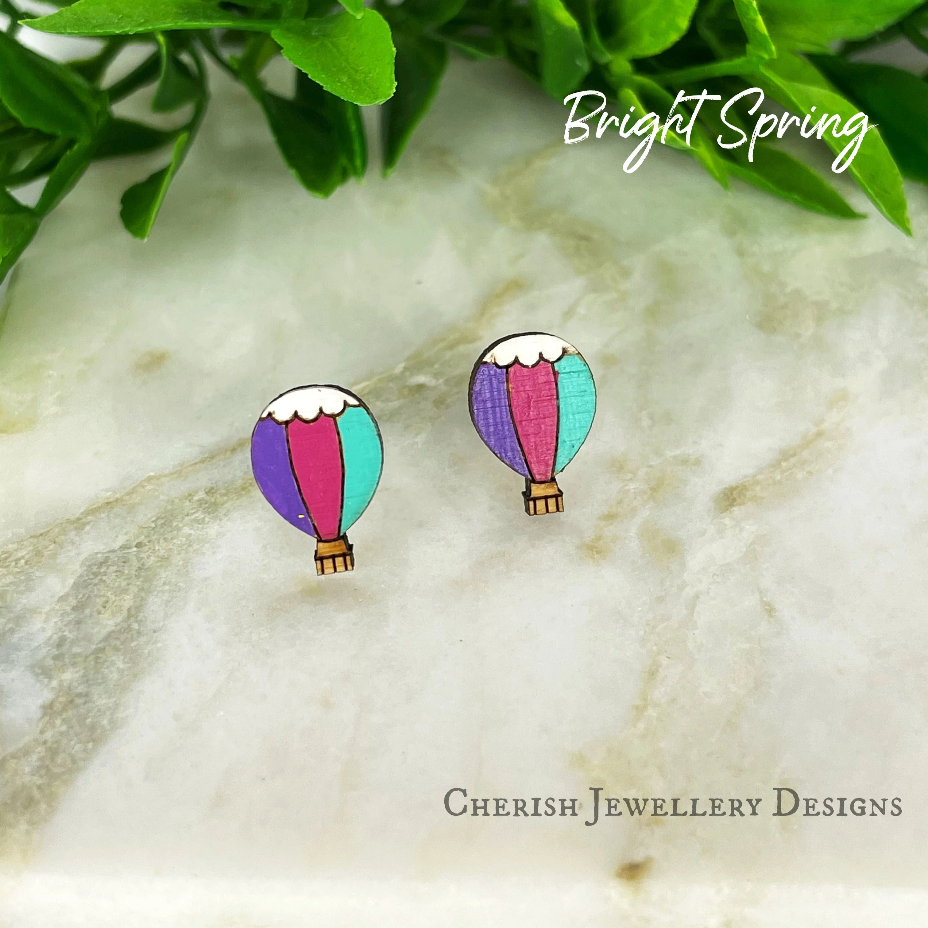 Hot Air Balloon Stud Earrings - Image 2