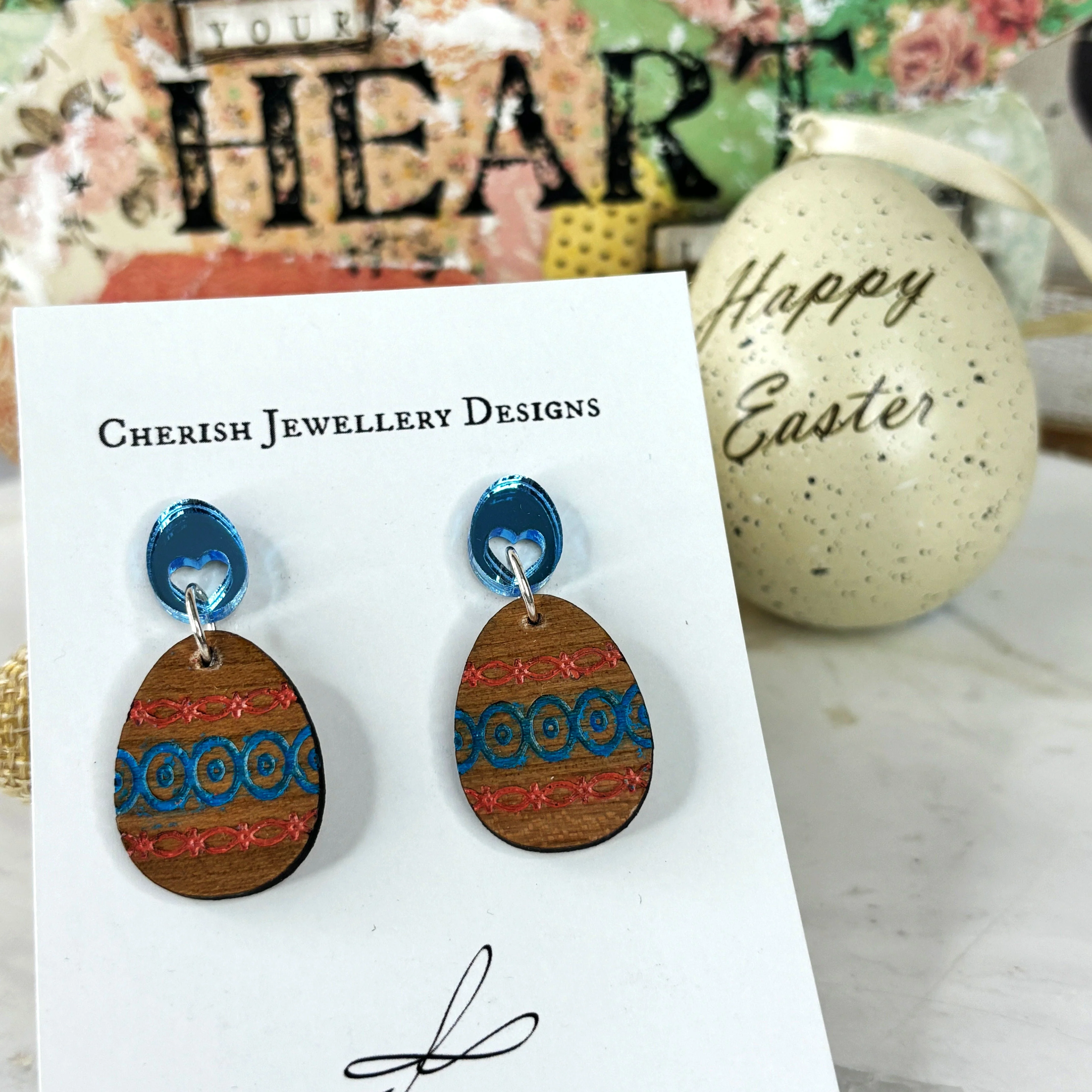 Easter Egg Dangles - Blue Tones - Image 5