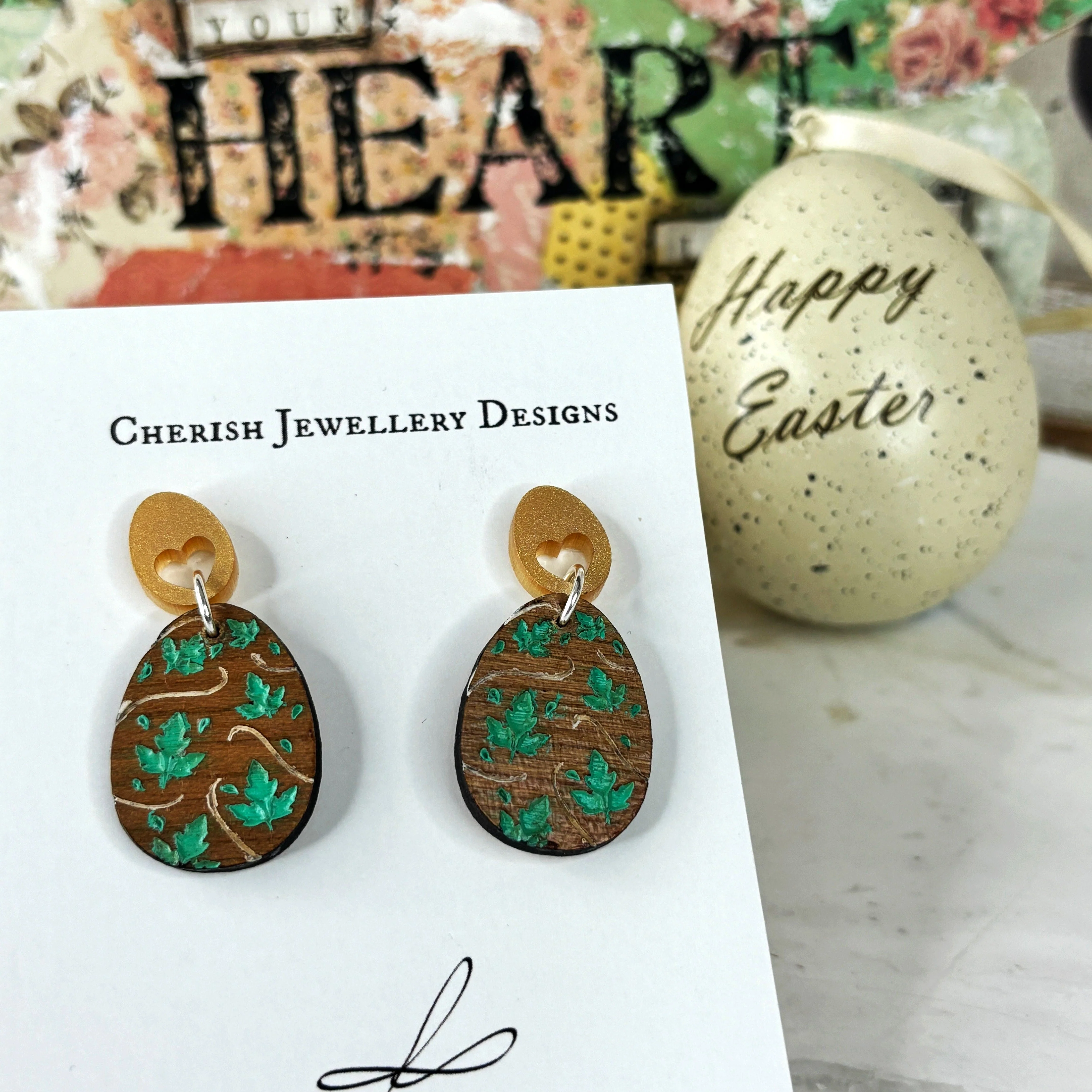Easter Egg Dangles - Green Tones - Image 4