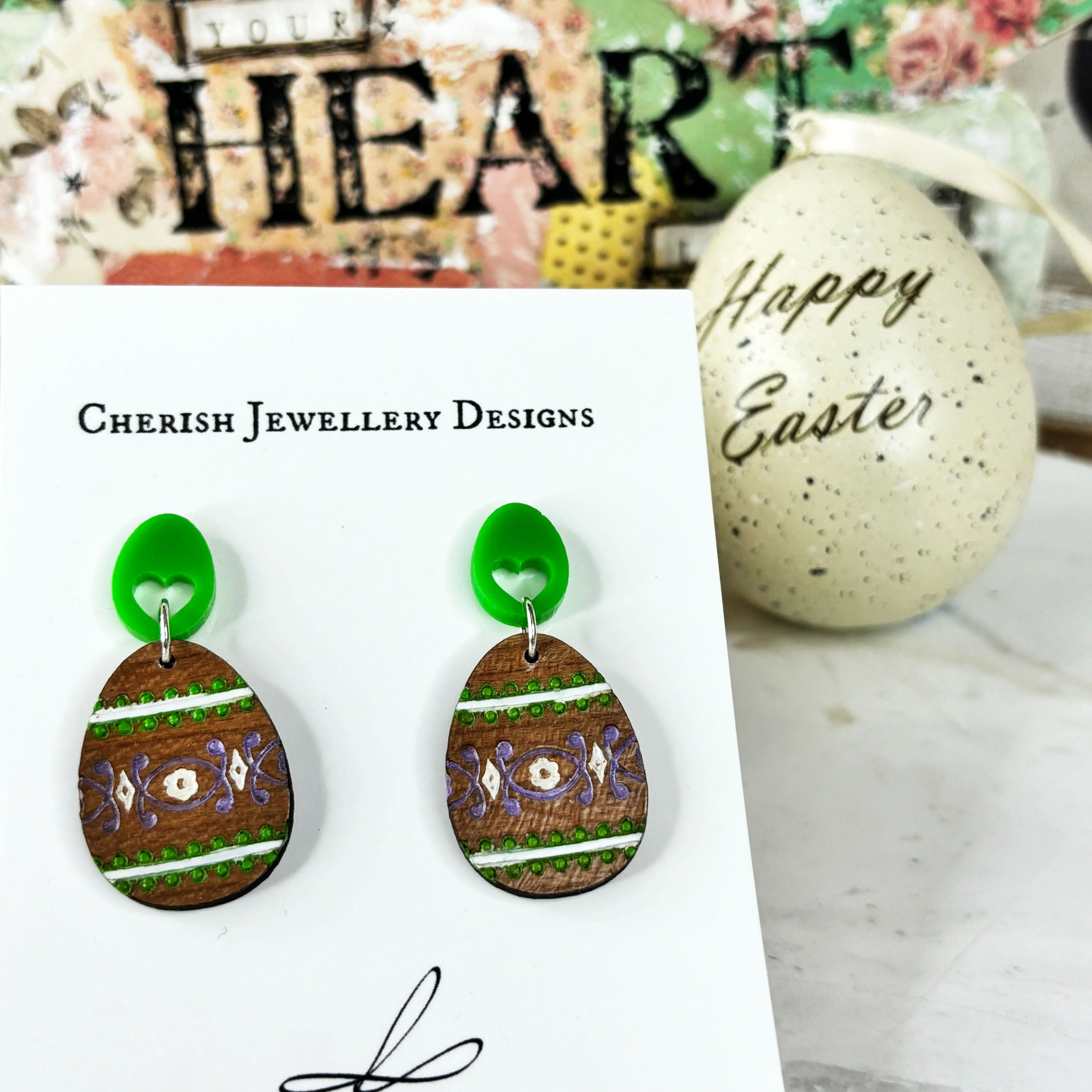 Easter Egg Dangles - Green Tones - Image 6