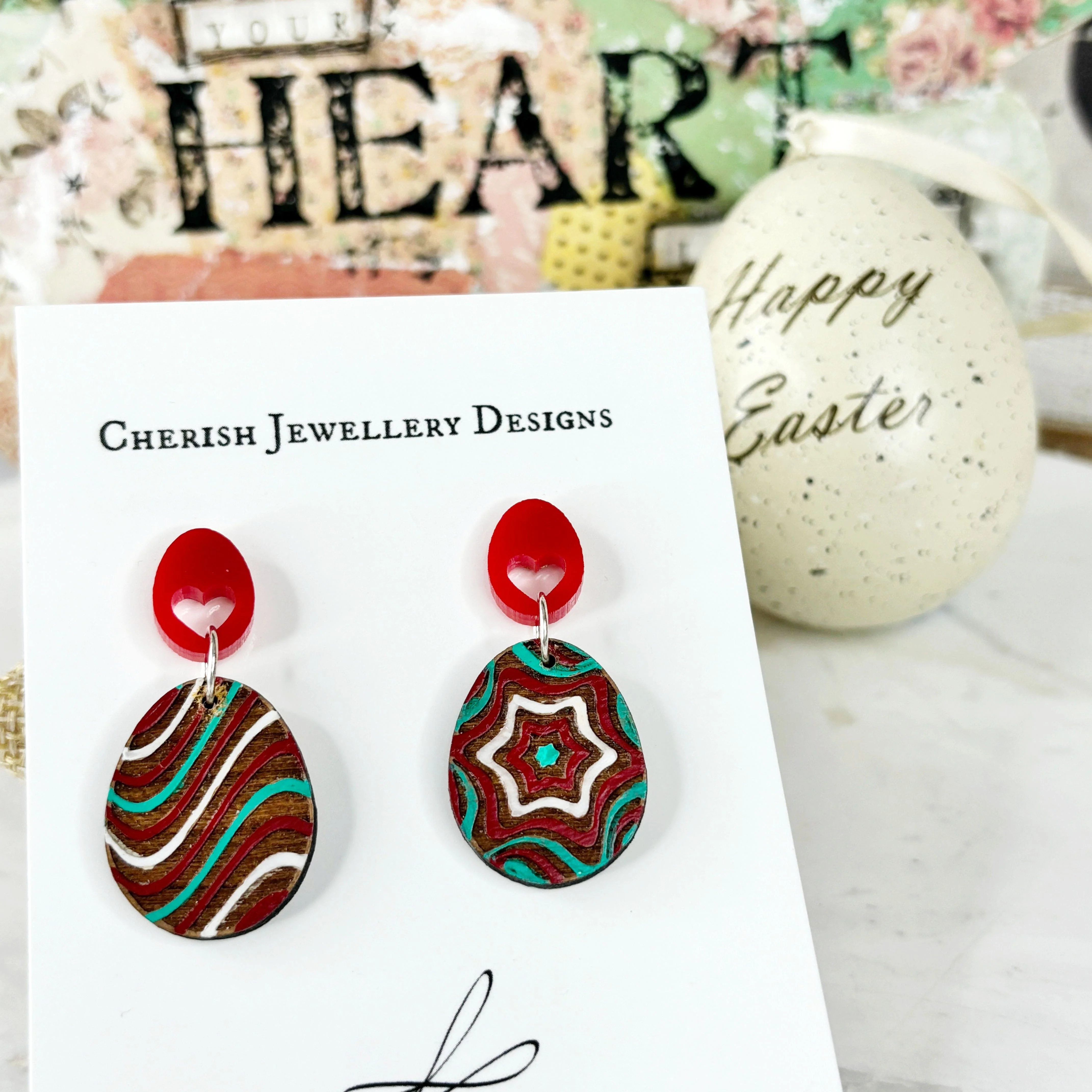 Easter Egg Dangles - Green Tones - Image 7