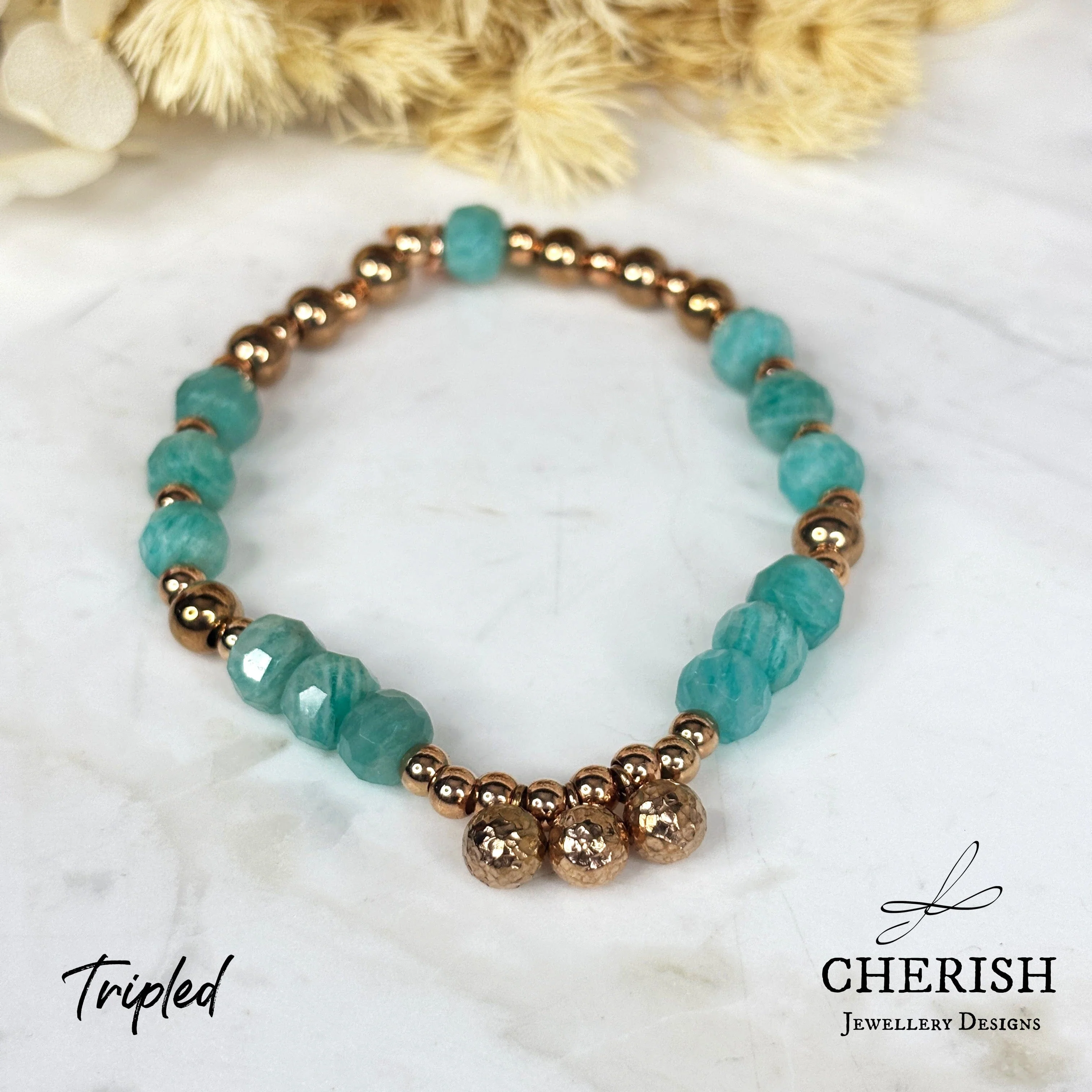 Gemma Gemstone Bracelets - Amazonite - Image 4