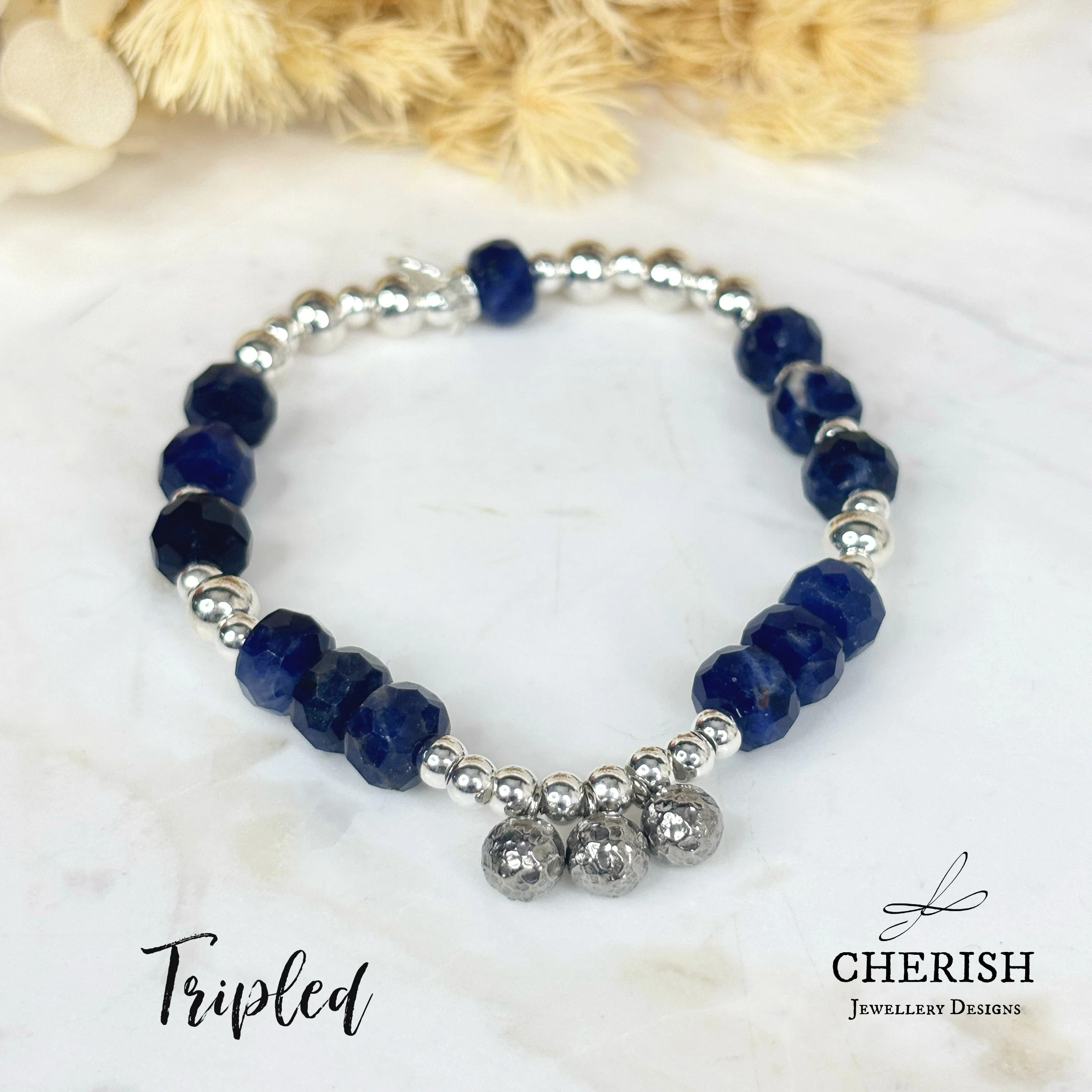 Gemma Gemstone Bracelets - Sodalite - Image 3
