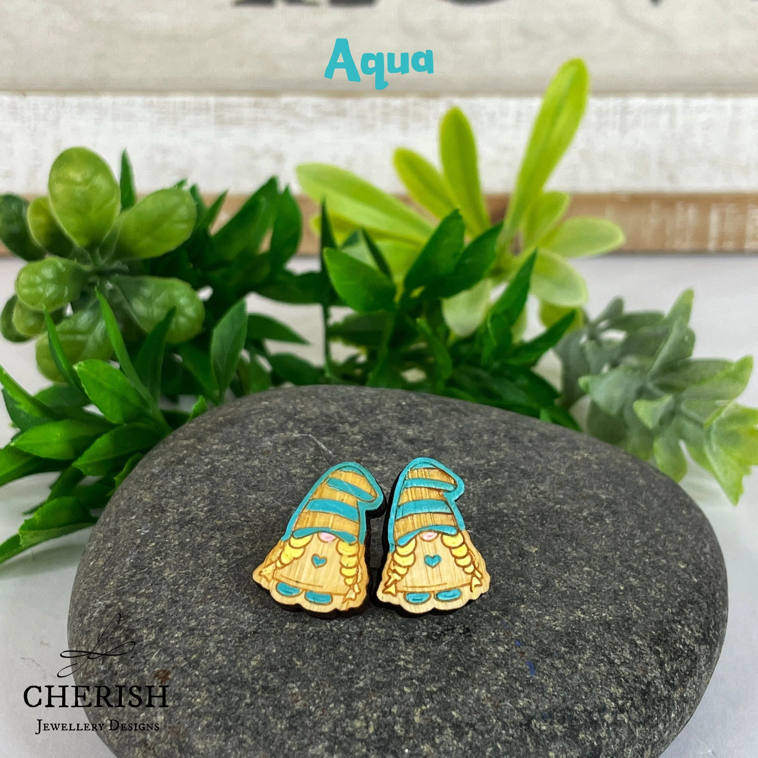 Girl Gnome Stud Earrings - Image 5