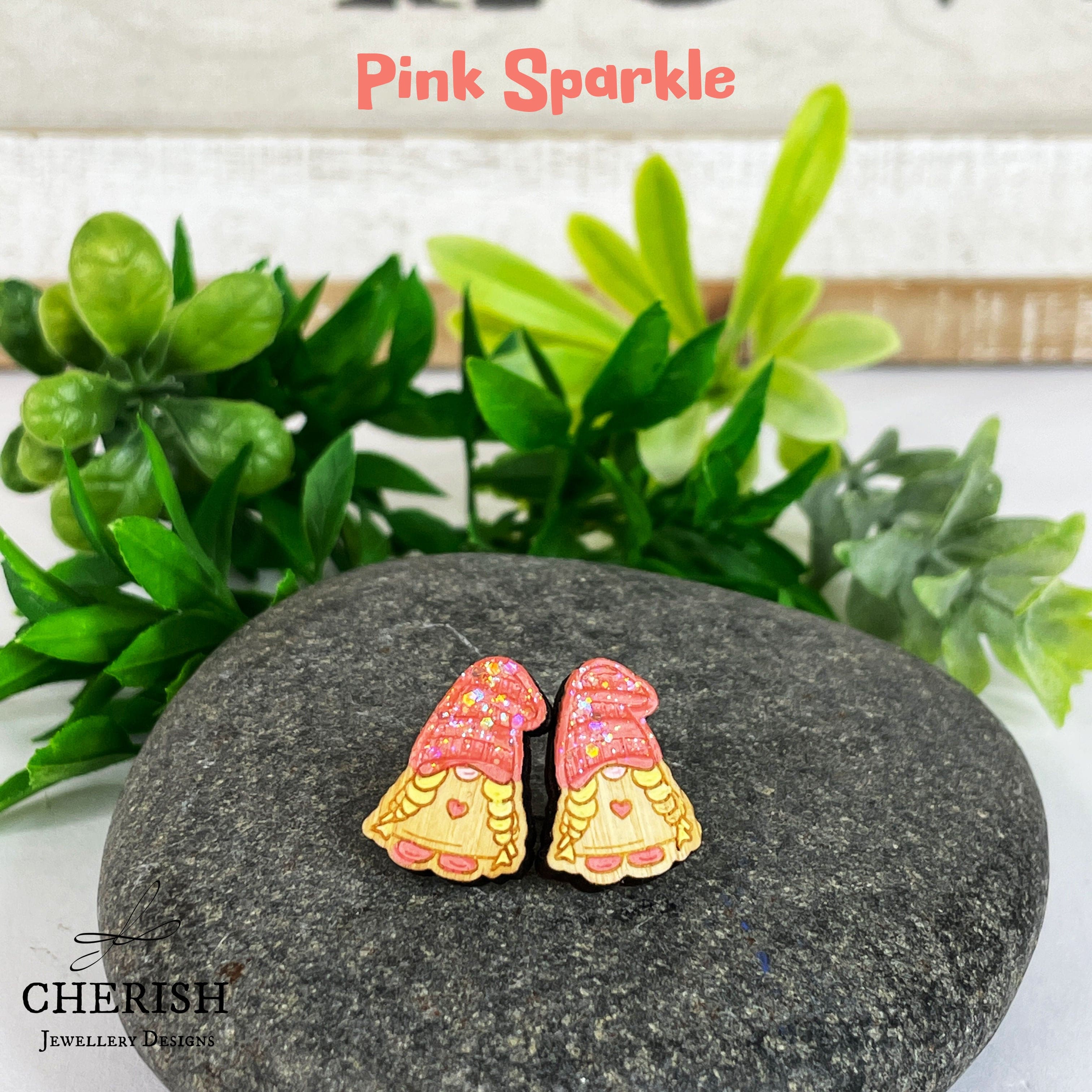 Girl Gnome Stud Earrings - Image 6