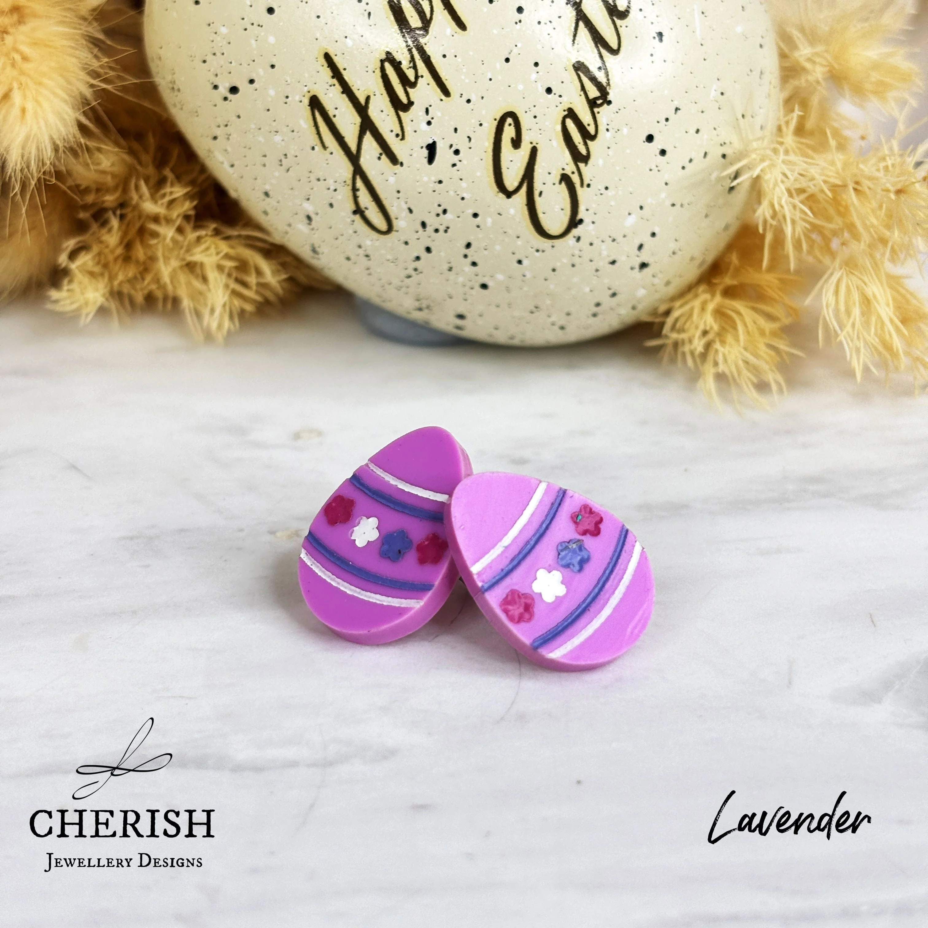 Hand Painted Easter Egg Studs - Image 3