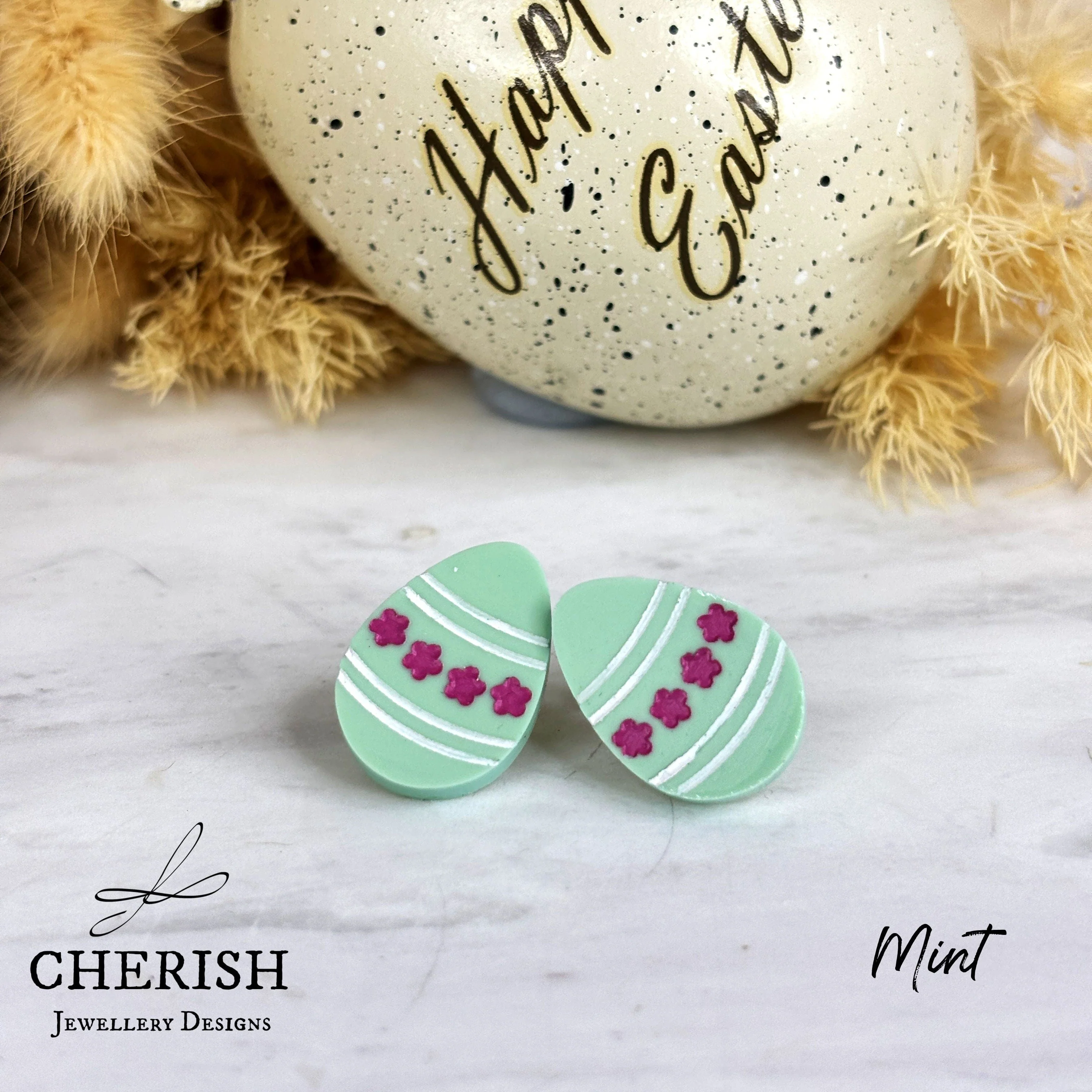Hand Painted Easter Egg Studs - Image 5