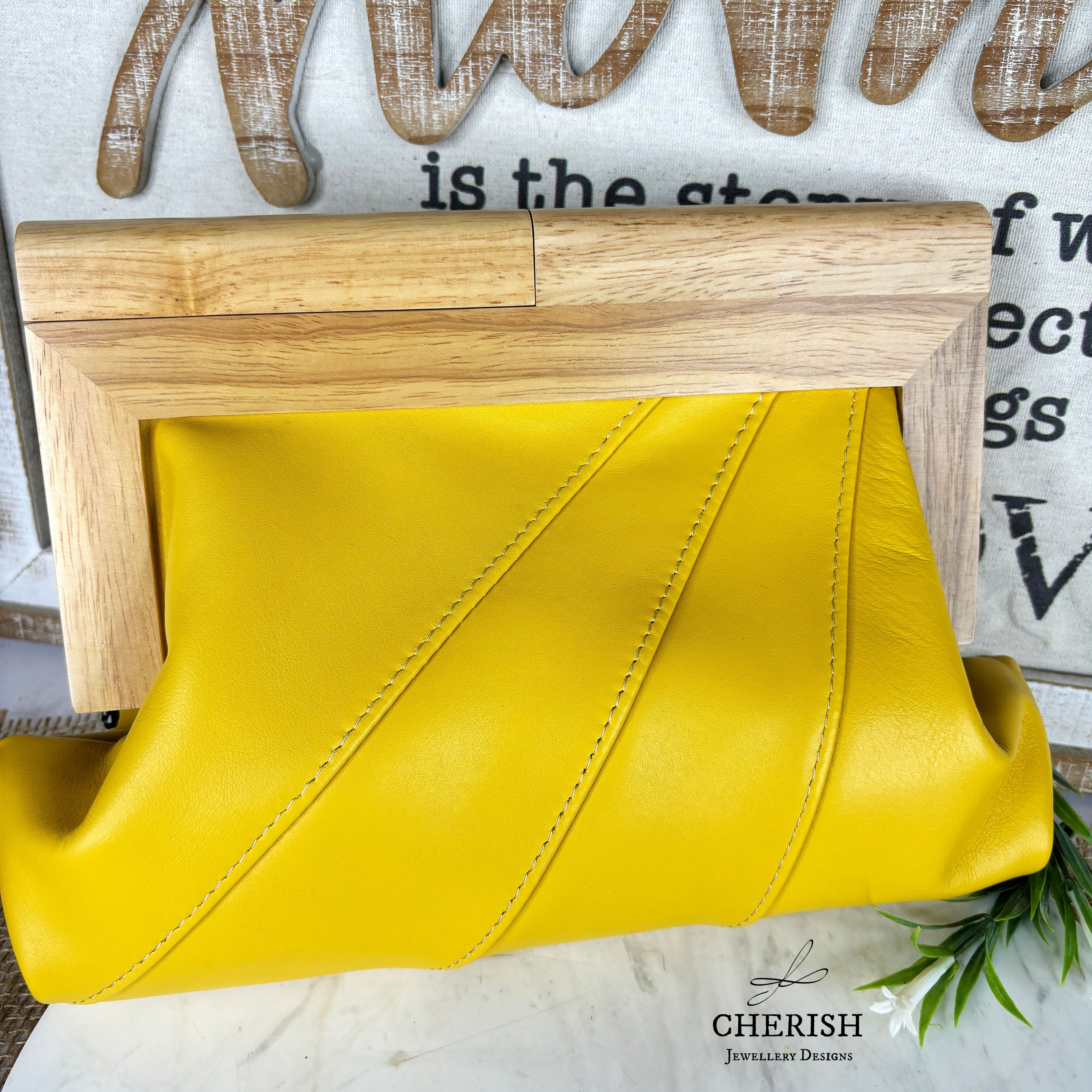 Leather timber clutch - Image 10