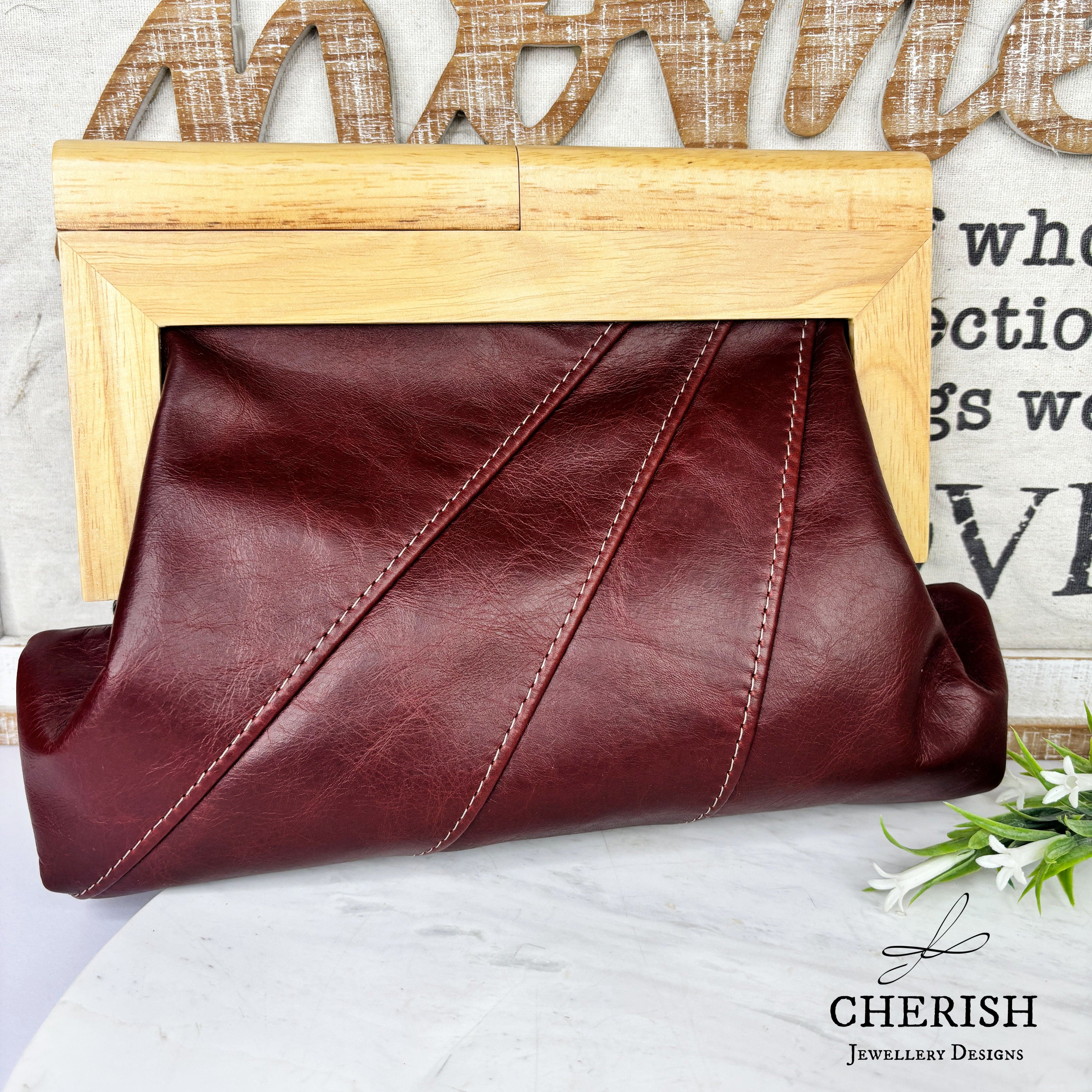 Leather timber clutch - Image 14