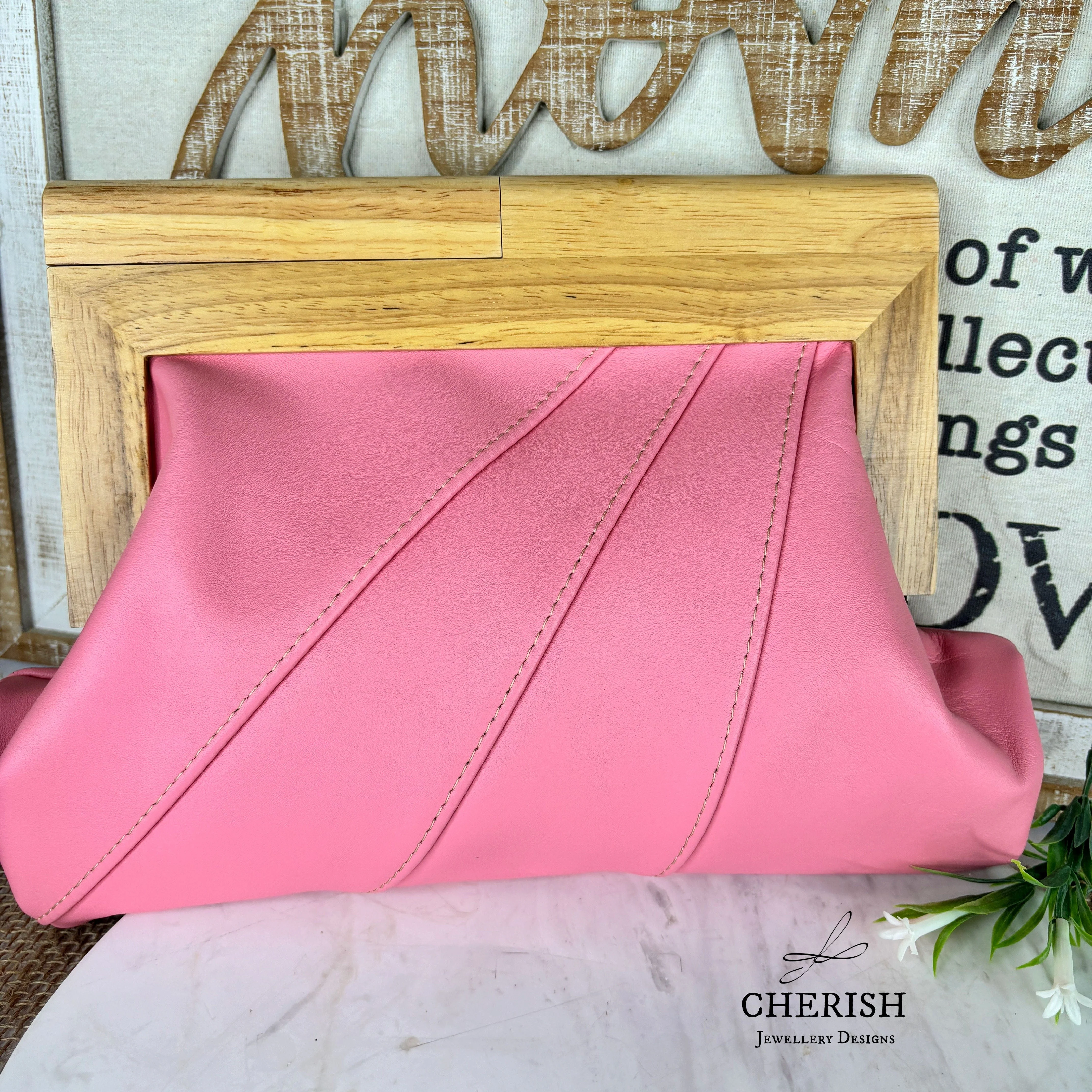 Leather timber clutch - Image 9