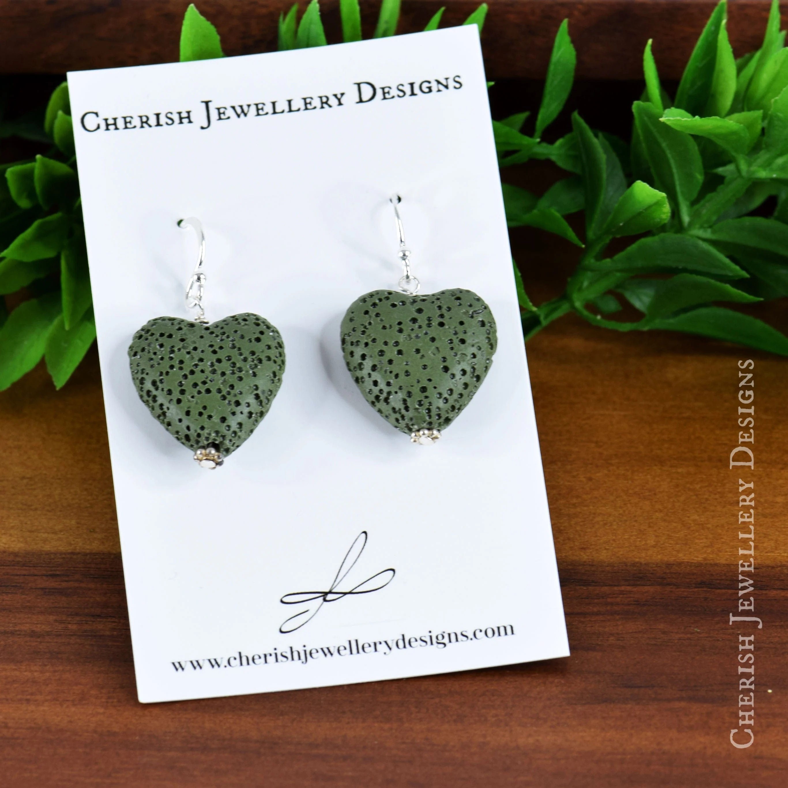 Mini Lava Heart Earrings - Image 2