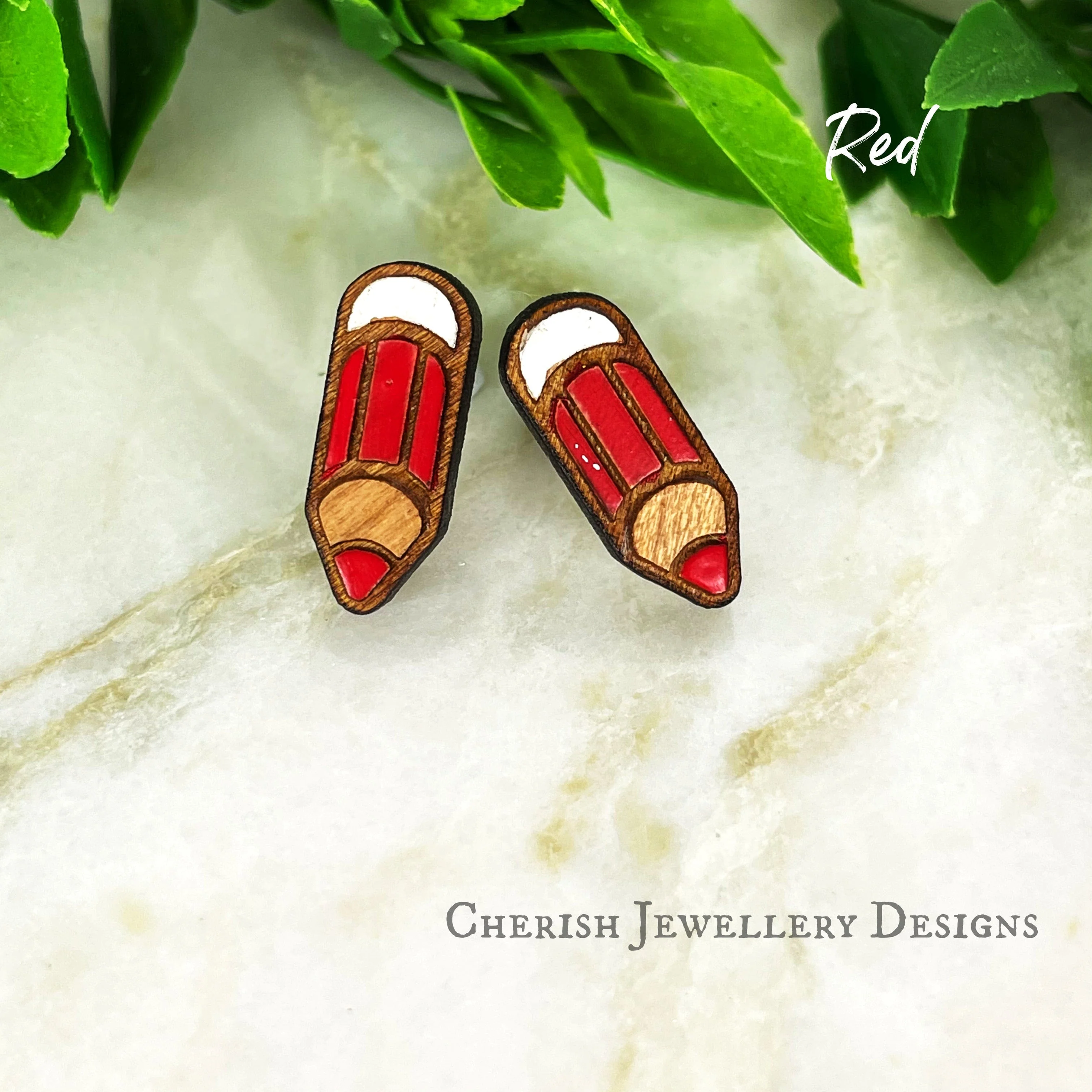 Mini Pencil Stud Earrings - Image 3