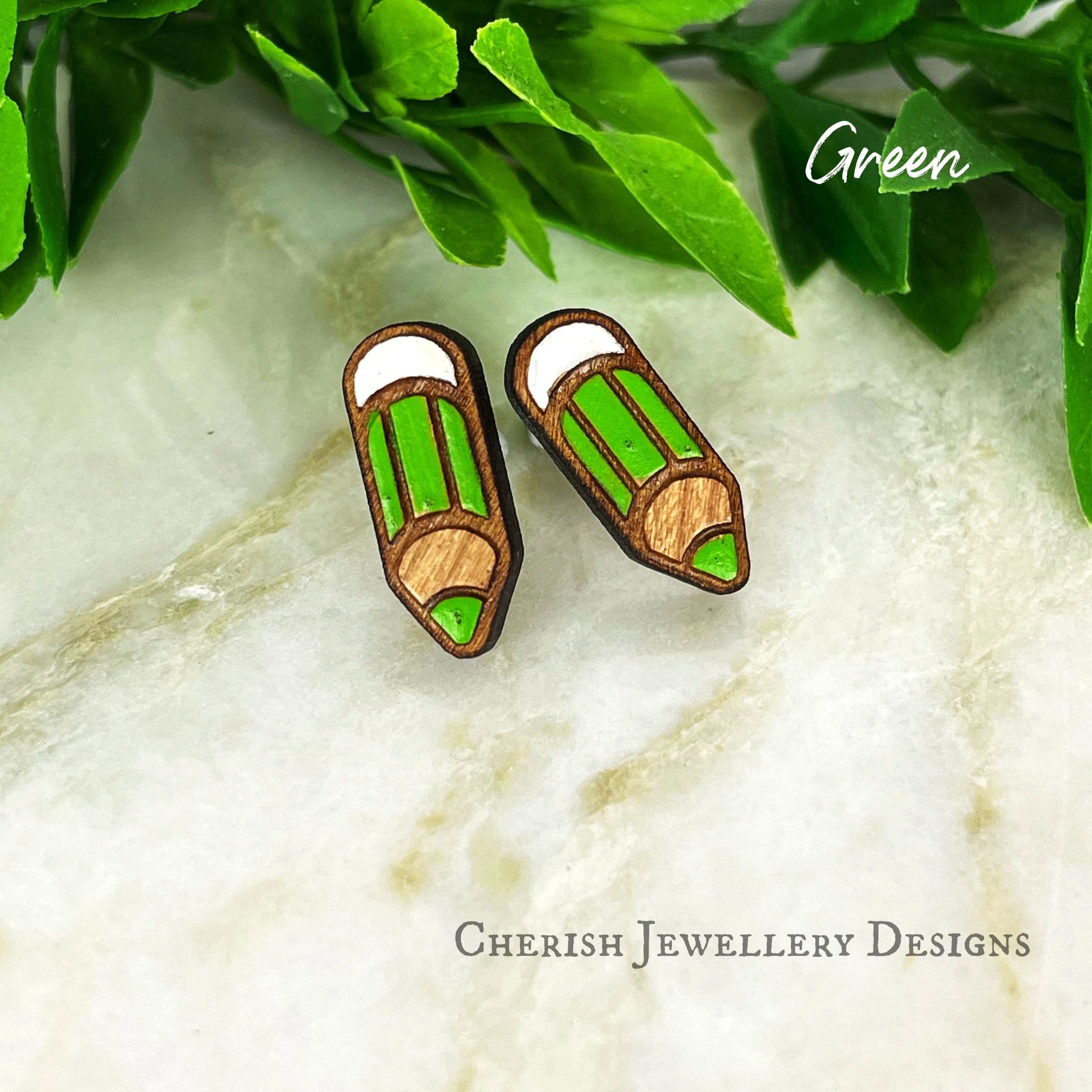 Mini Pencil Stud Earrings - Image 5