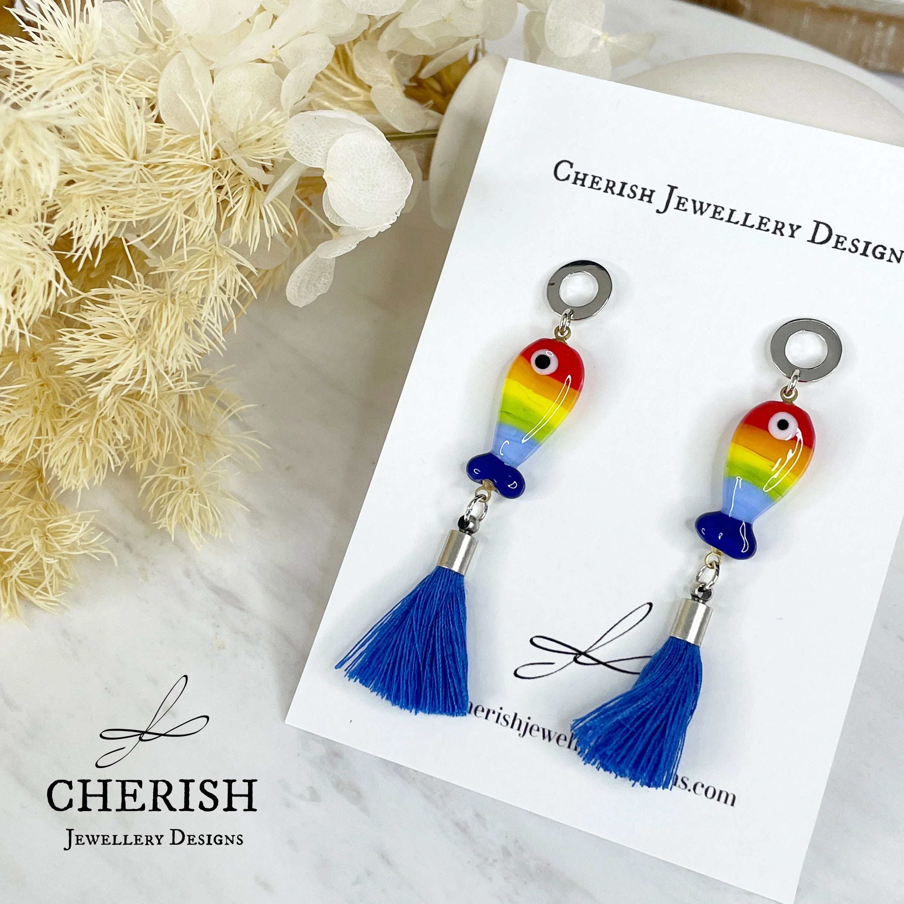 Rainbow Fish Earrings - Image 2