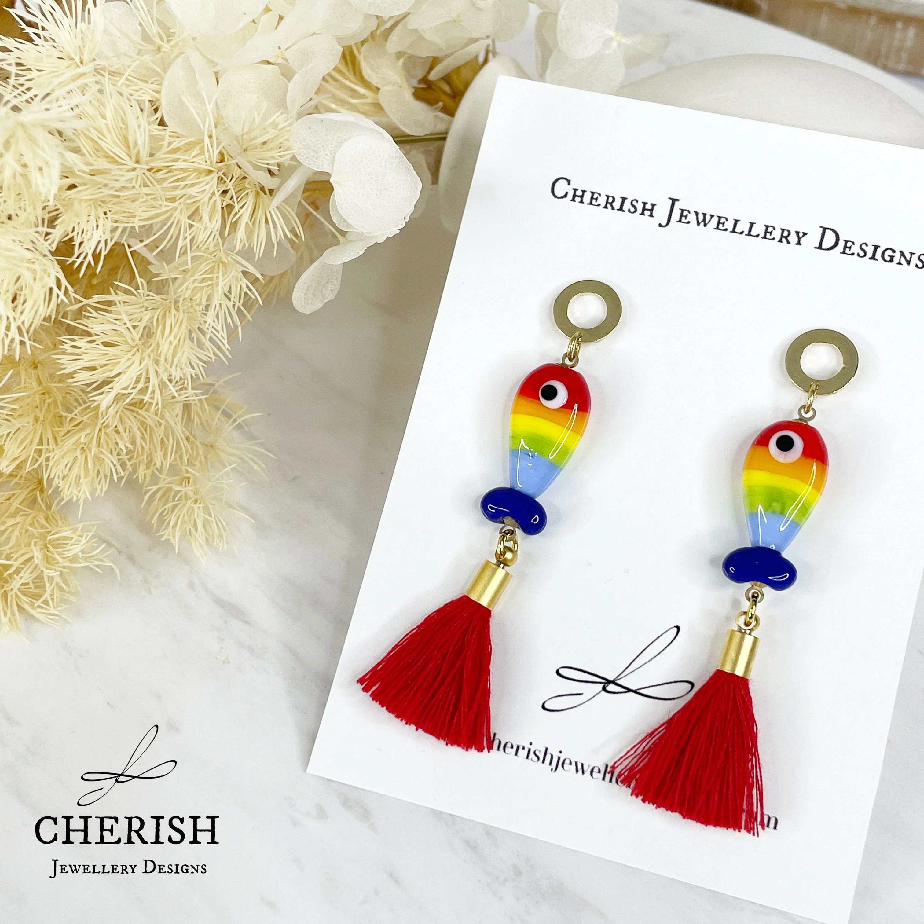 Rainbow Fish Earrings - Image 3