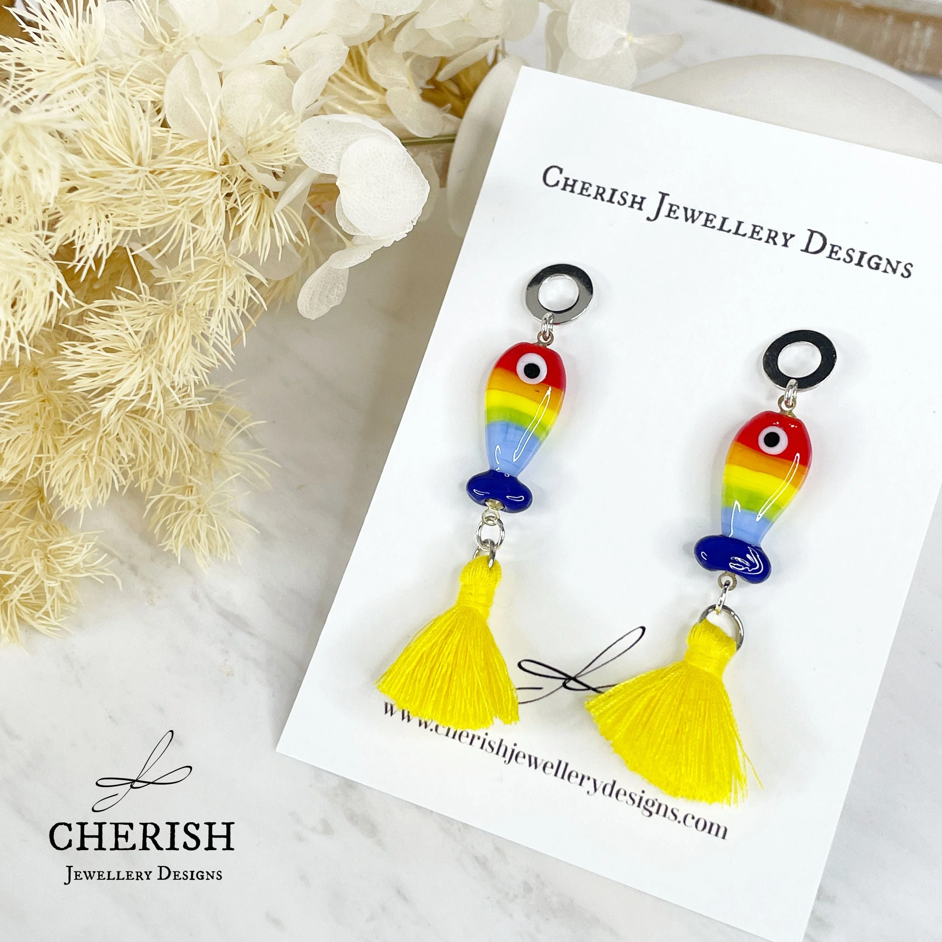 Rainbow Fish Earrings - Image 4