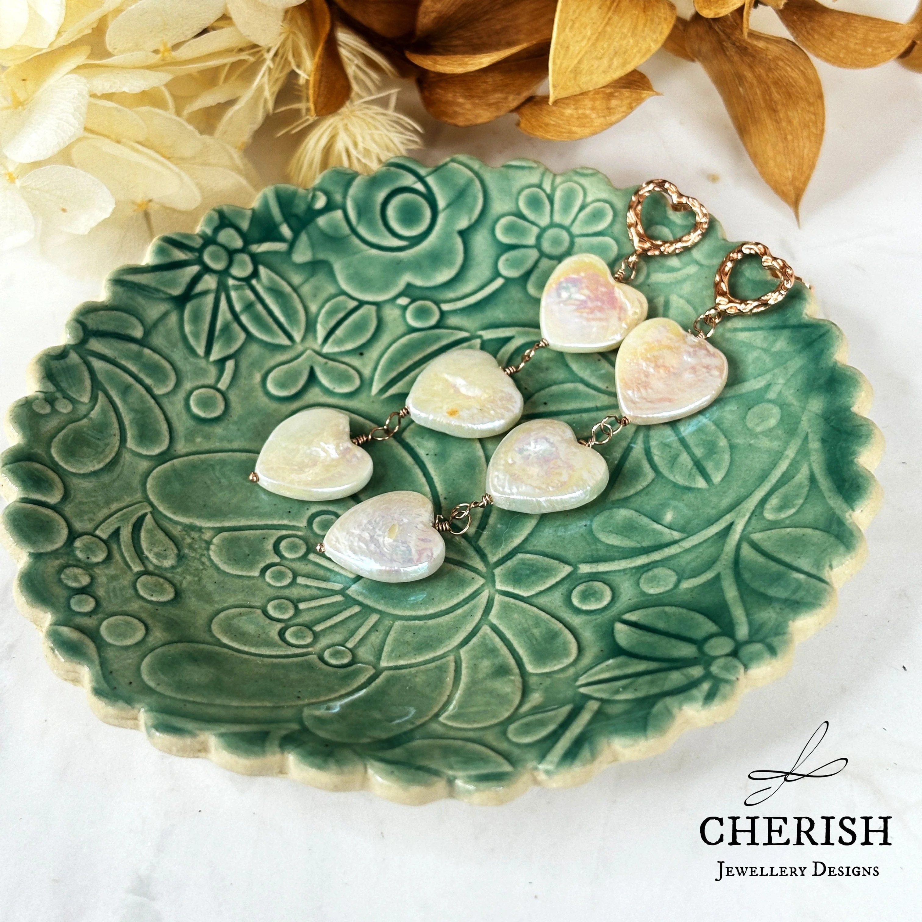 Rosa Heart Drop Earrings - Image 3
