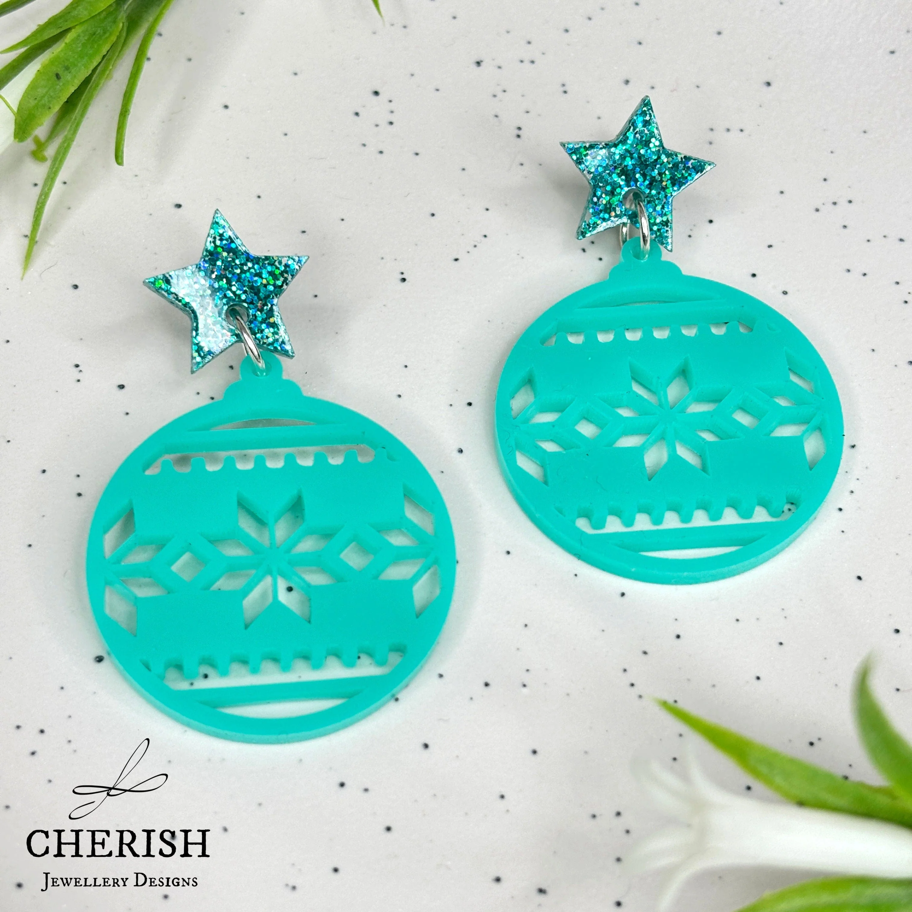 Sparkly Ugly Bauble earrings - Image 3