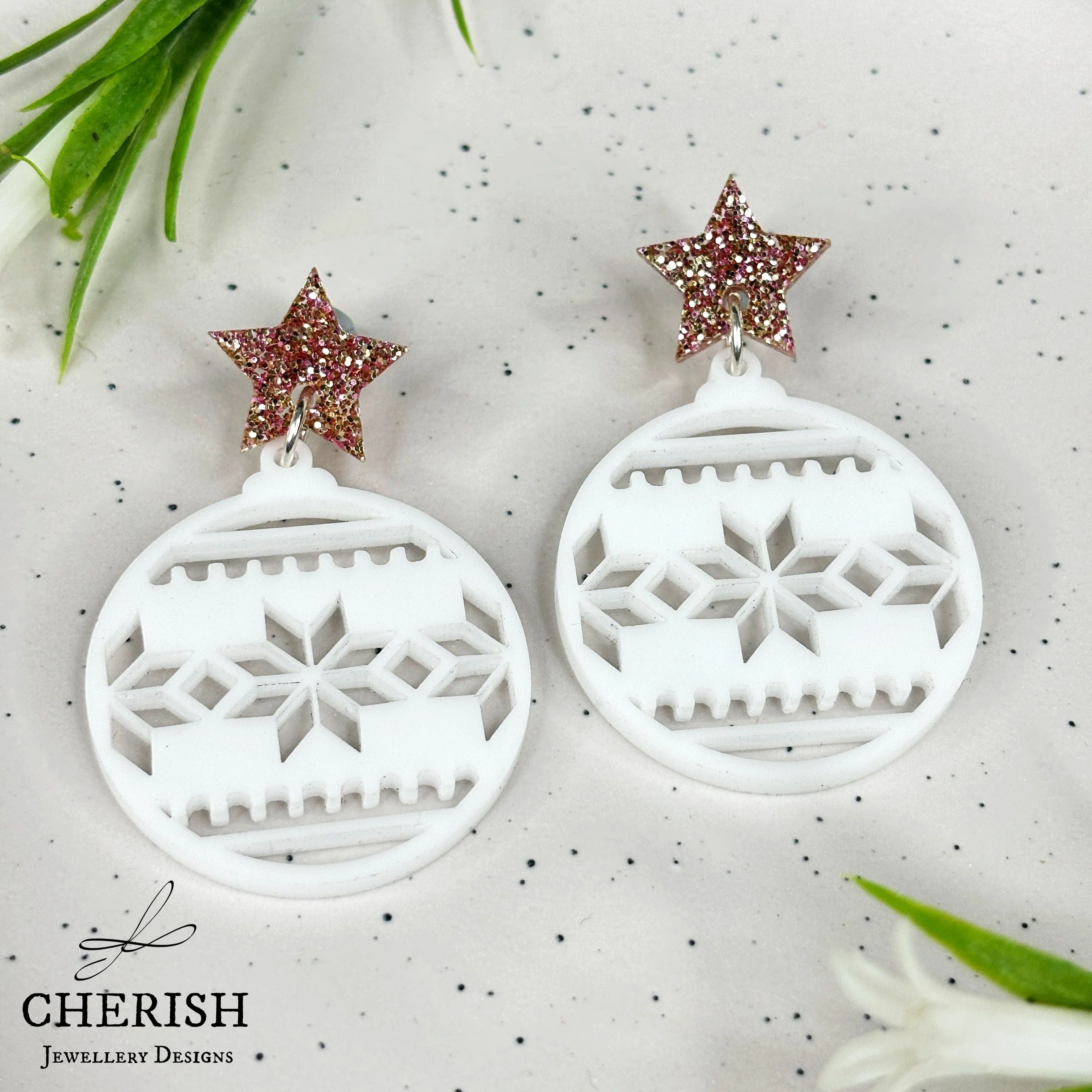 Sparkly Ugly Bauble earrings - Image 4